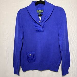 Ralph Lauren Cobalt Blue Shawl Collar Sweater